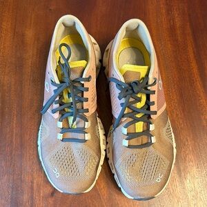 On Cloud X Womens 6 Athletic Running Shoes Sneakers Mocha Sand Helion Comfort